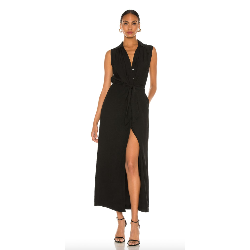 Brochu Walker Elegant Black Sleeveless Maxi Dress